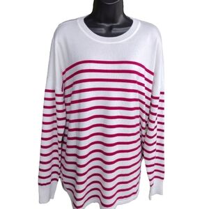 NWT Marked Red Stripes Sweater Sz XL